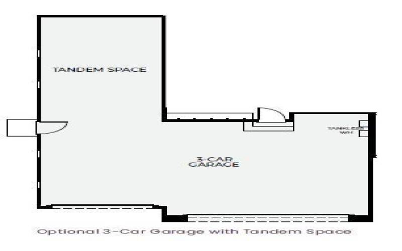 Garage Option Included in the Price.  3-Car Side by Side Garage Plus Tandem Space for a 4th Car.