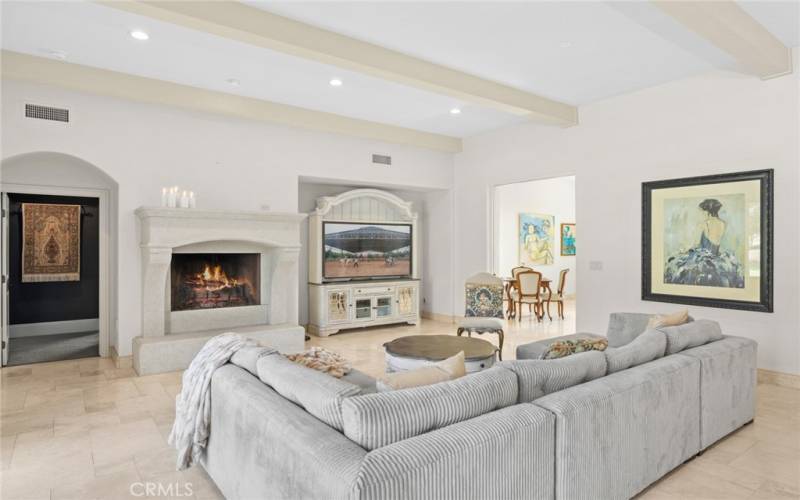 Oversized family room for large gatherings or intimate family moments.
