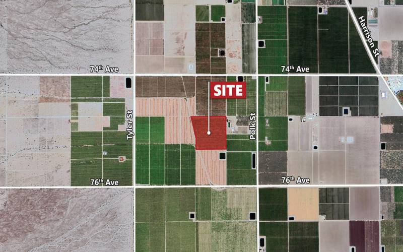 40.74 AC Polk St, TH Zoomed In Aerial