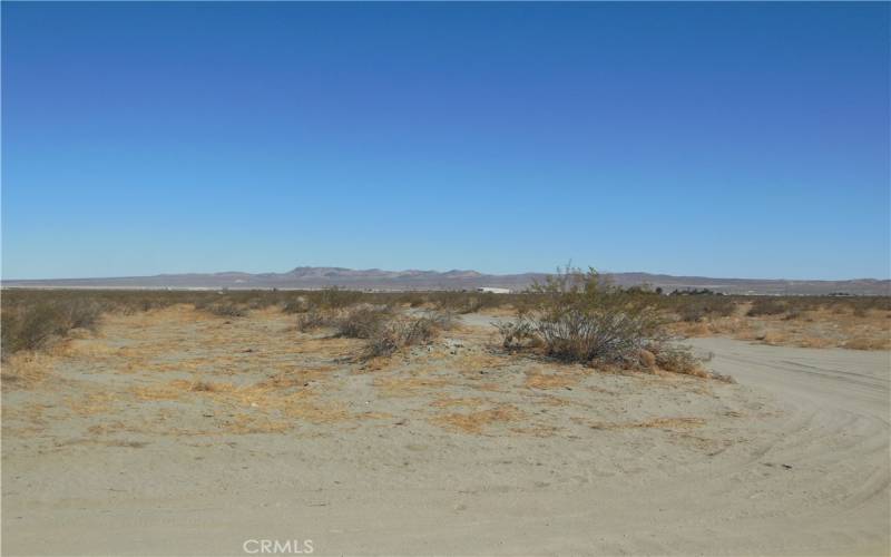 North view from lot, El Mirage Dry Lake at horizon