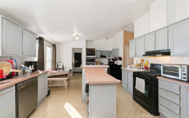 Kitchen opens up to family room