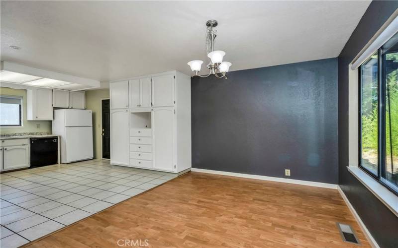 Dining area from front door.