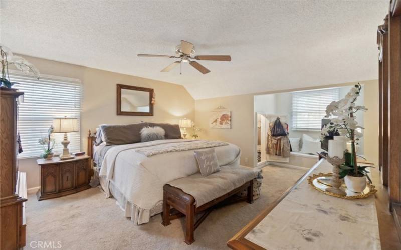 Lovely Master Bedroom Suite with lots of natural light and spacious storage.