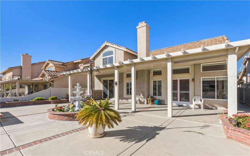 Looking toward the house from the edge of the patio.