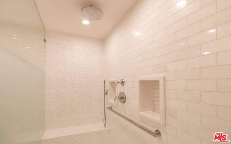 Primary Shower Mother of pearl tiles
