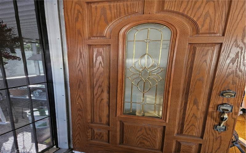 Nice, oak stained glass front door
