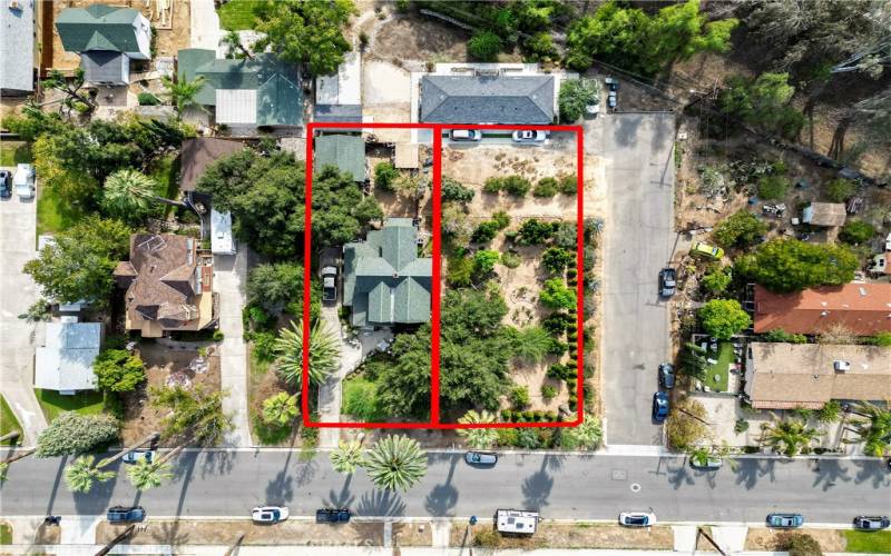 Property Lines with Home site and adjacent lot included.
