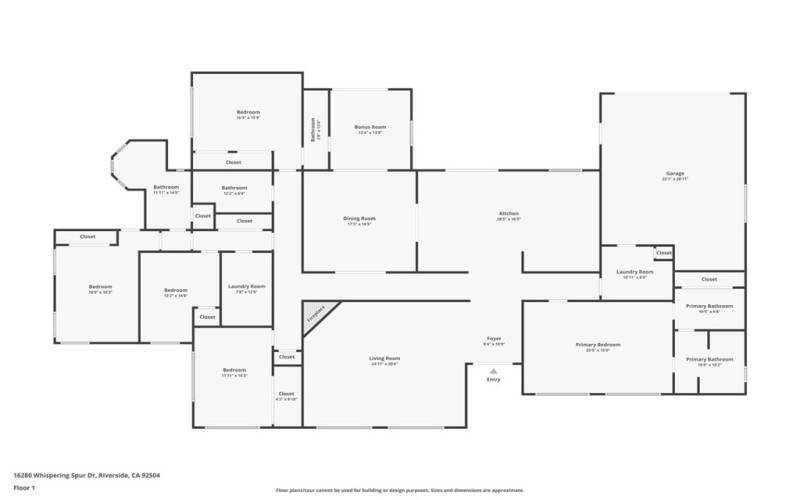 Main House Floor plan