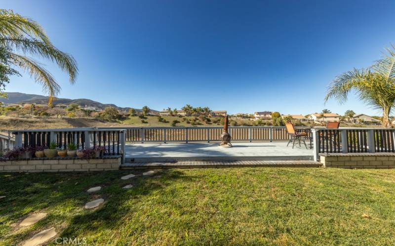 Back yard with mountain view