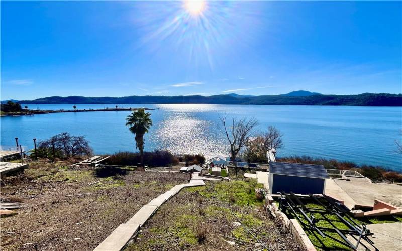 Boat dock on right is neighboring property