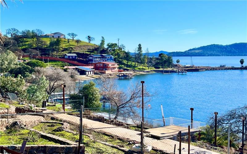 View of high end homes and Lily Cove