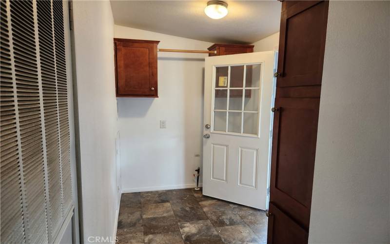 Carport back entrance through the laundry room