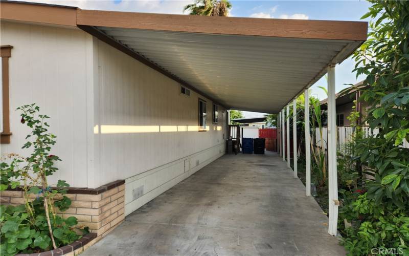 Right side of your New Home Carport