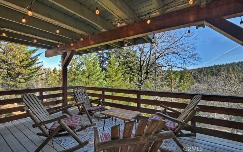 Lower Deck with Gorgeous Distant Tree Views!