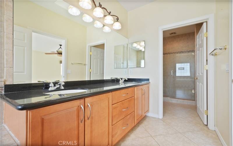 master bathroom double sink