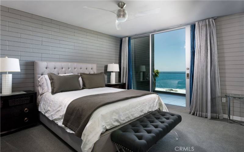 Master Bedroom with slider and Ocean views
