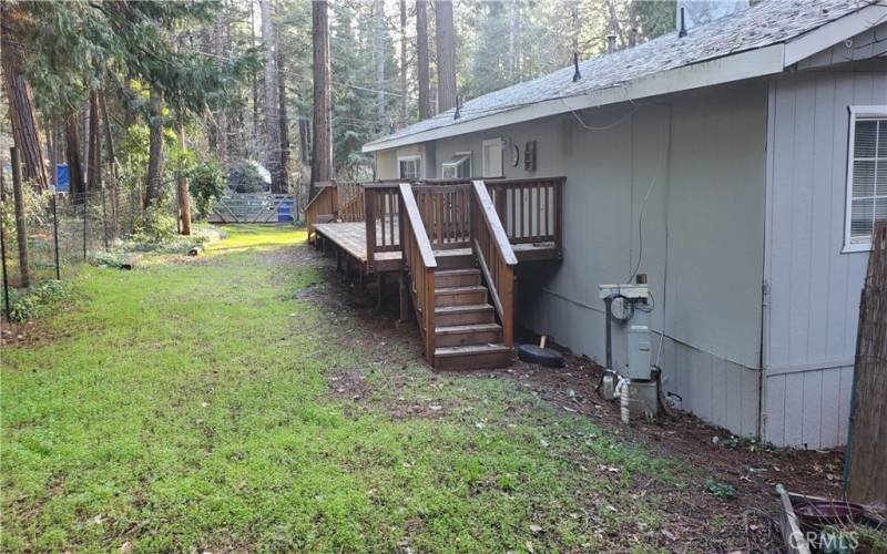Full RV access with adjacent porch