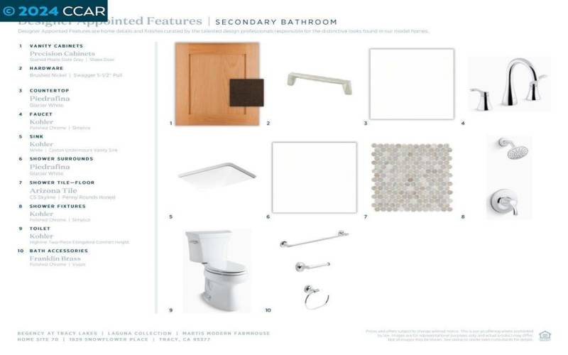 Secondary Bathroom Features