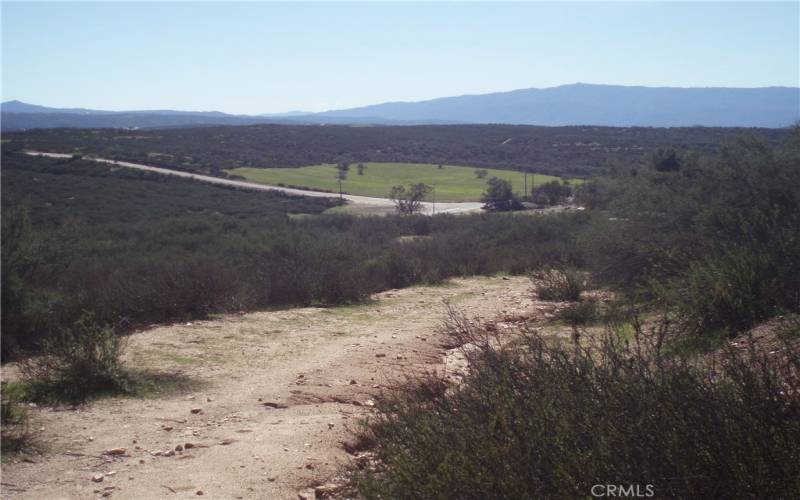 View of Sage Road & Red Mountain Roads from Parcel.