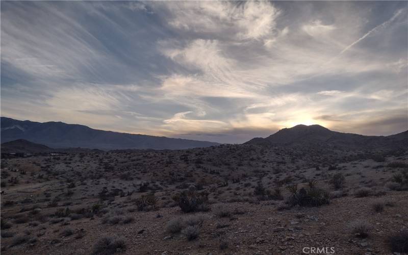 View from parcel, looking West towards the direction of Apple Valley