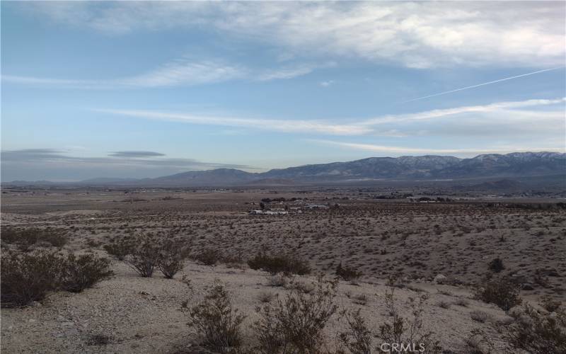 View from trail, looking towards center of town, taken along Gobar Rd