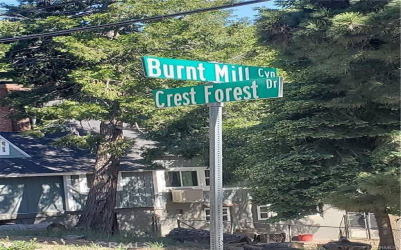 Take Crestforest Drive to Burnt Mill Canyon.