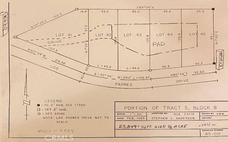 Plans from Developer to put driveway at west end of property and clear off a pad in the center of lots for a home.