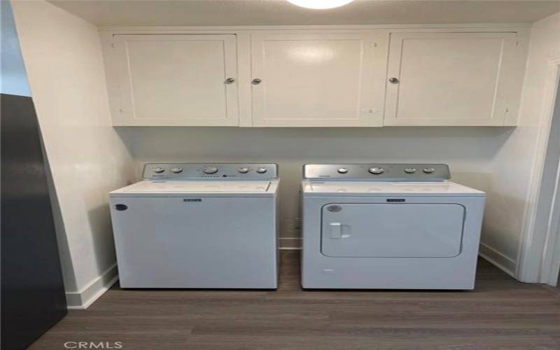 1 year new full size washer and dryer.