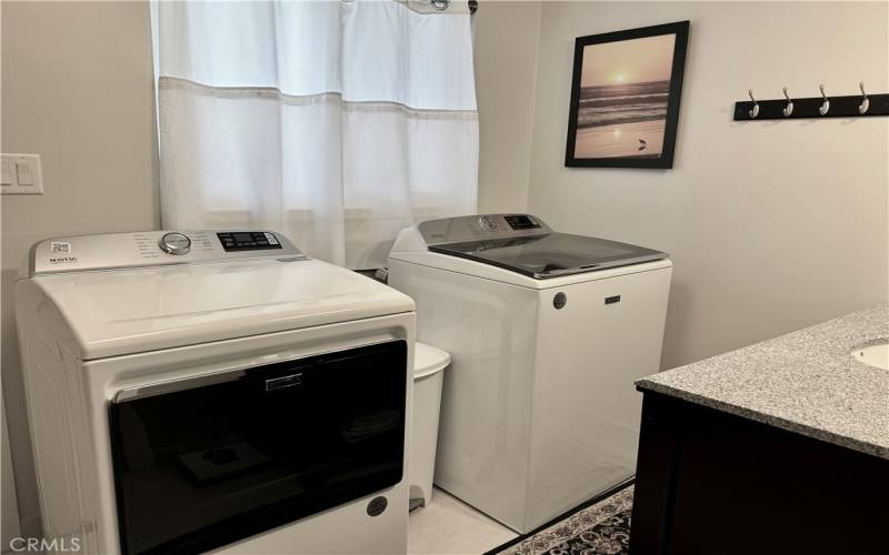 Laundry in downstairs bathroom