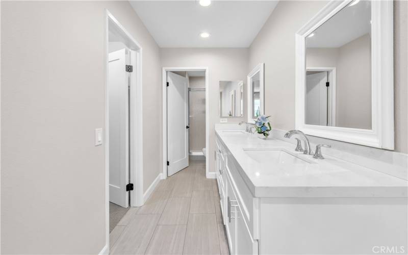 Remodeled Primary Bath includes Recessed Lighting.