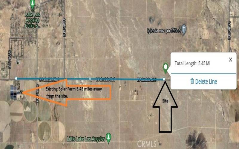 Distance from Existing Solar Farm