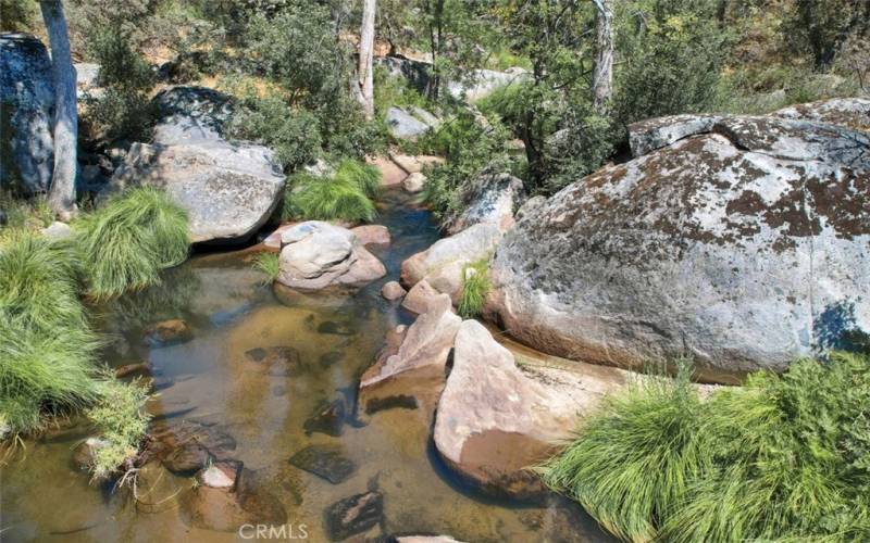 Miami Creek runs through the property