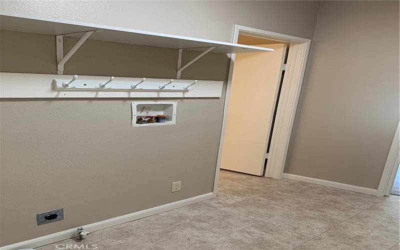 LAUNDRY AREA IN THE HALLWAY. ELECTRIC OR PROPANE HOOK-UPS!