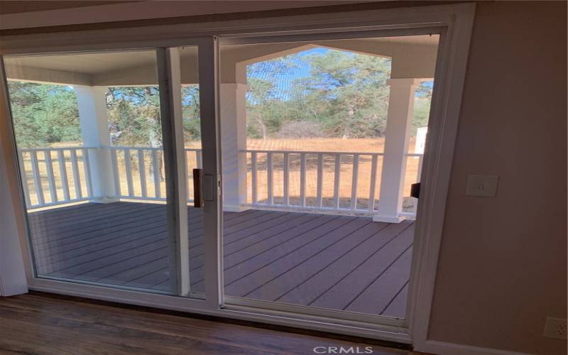 PRIVATE DECK OFF THE MASTER BEDROOM.