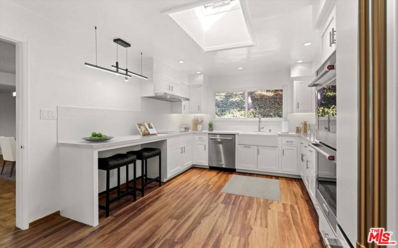 Fully remodeled kitchen-virtually staged- (stools are part of the​​‌​​​​‌​​‌‌​​‌​​​‌‌​​​‌​​‌‌​​‌‌​​‌‌​​​​ house)