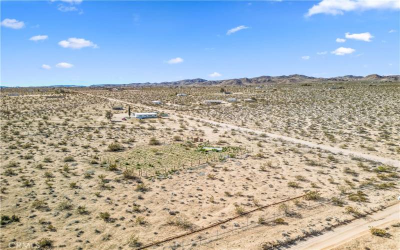 Sky View on unpaved road