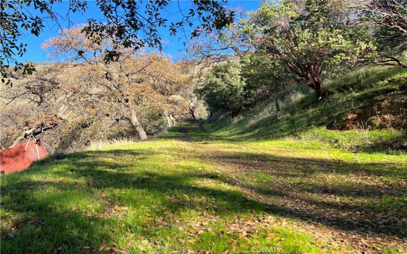 Access road to back of property.