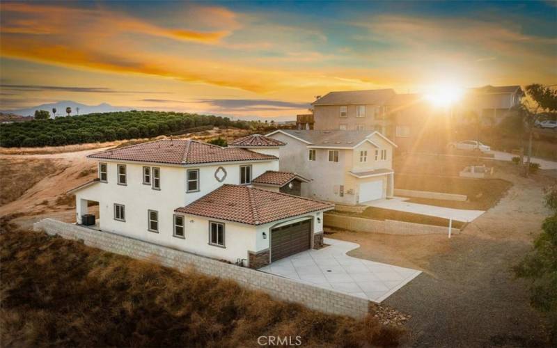 Drone  Front Sunset View.