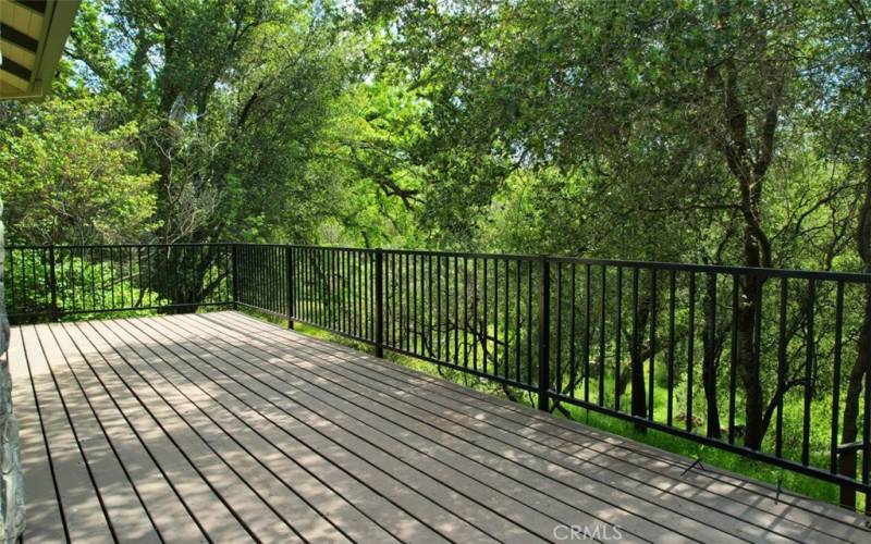 Deck Overlooking Fresno River Custom Home