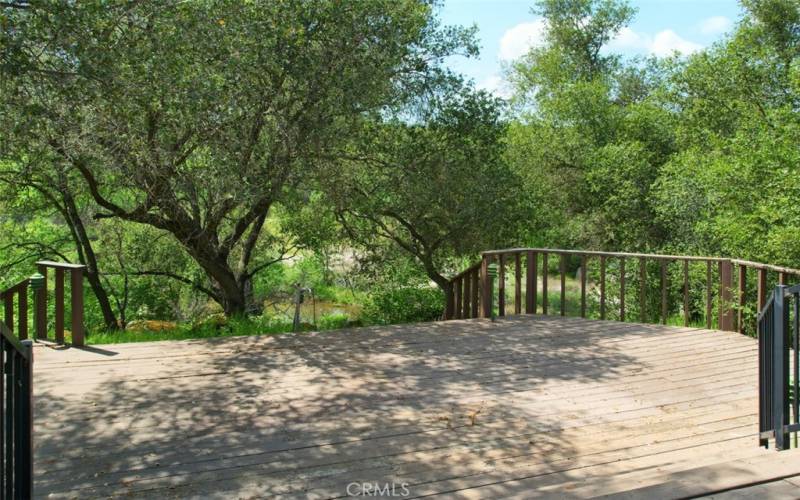 Deck Overlooking Fresno River Custom Home