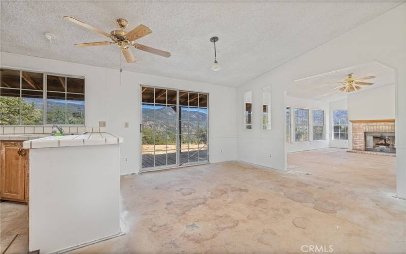 Dining Room with a view.  Photo taken prior to new carpet being installed!
