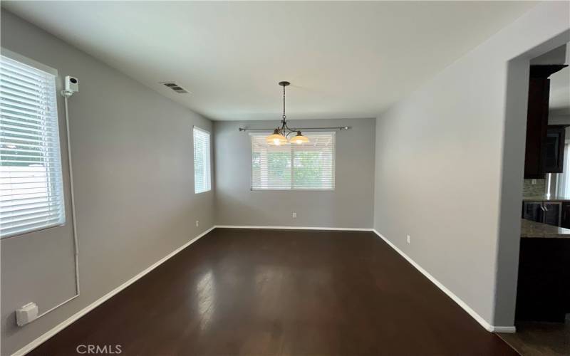 Dining area empty