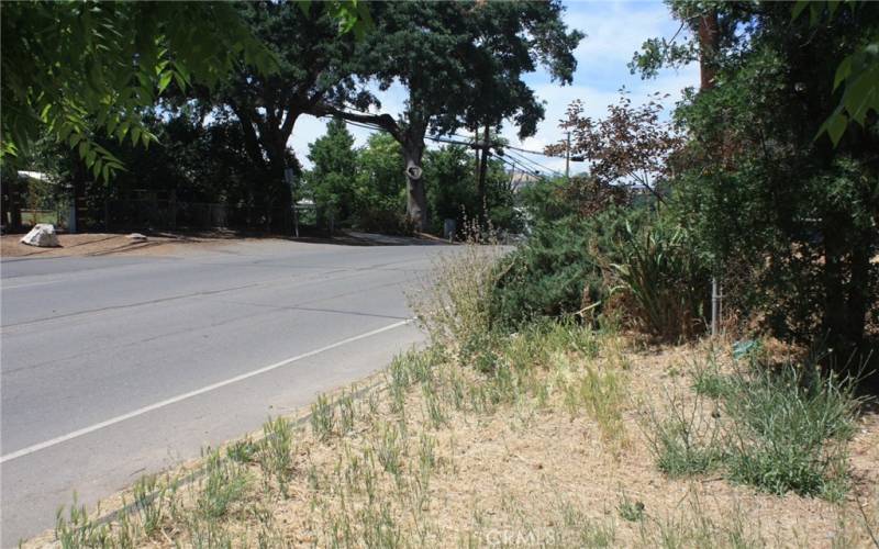 View of the road from back of the lot