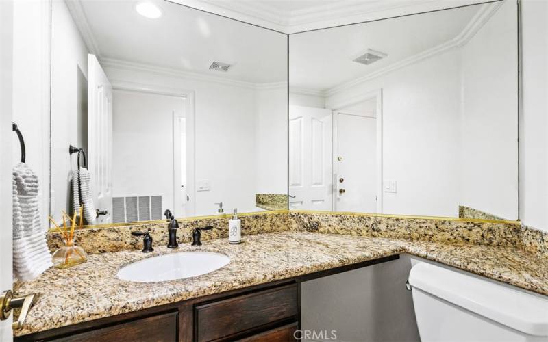 Downstairs powder bathroom.