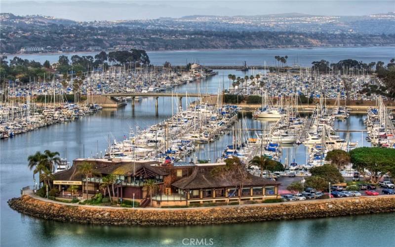 Aerial of Dana Point Harbor which is undergoing a $400 million renovation!