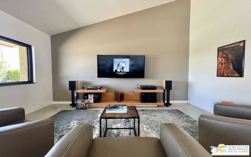 Living Room with Surround Sound System