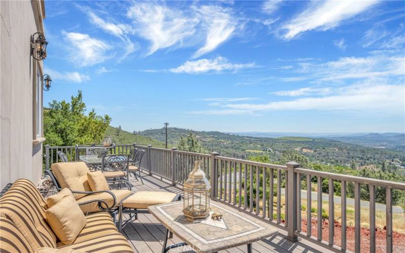 The back deck runs the length of the house