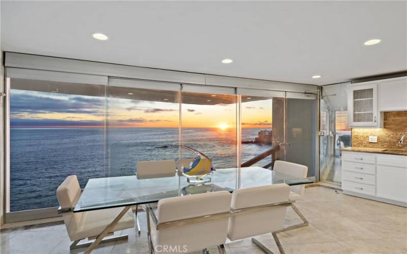 180 degrees of unobstructed ocean views...at sunset time!
