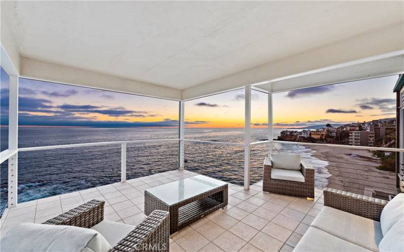 Your private deck is above the beach.  Appealing?  Can you feel the ocean breeze?
