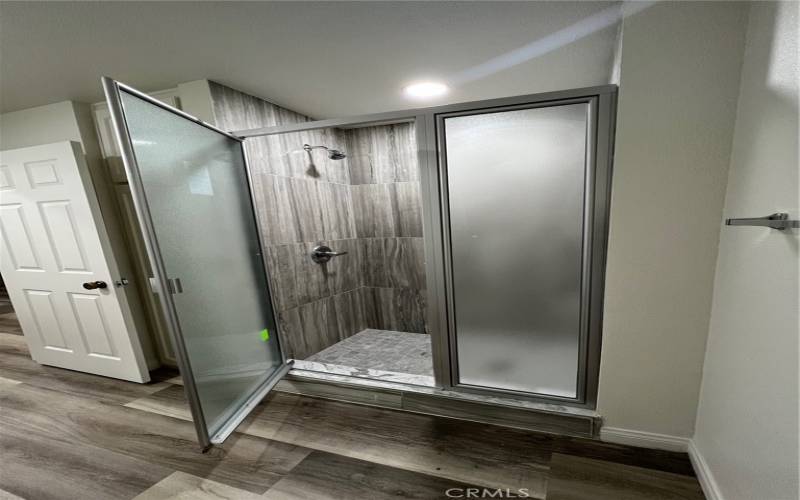 Hallway bathroom shower